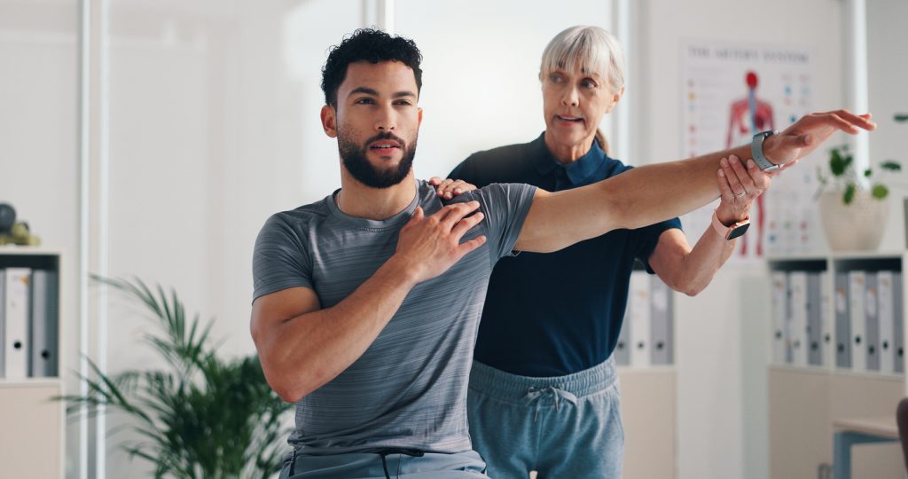 The drop arm test can help identify shoulder impingement vs rotator cuff tear