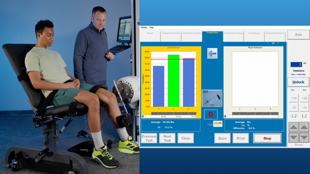 PrimusRS facilitates isokinetic, isotonic, and isometric testing and exercise while providing objective reporting to support clinical documentation