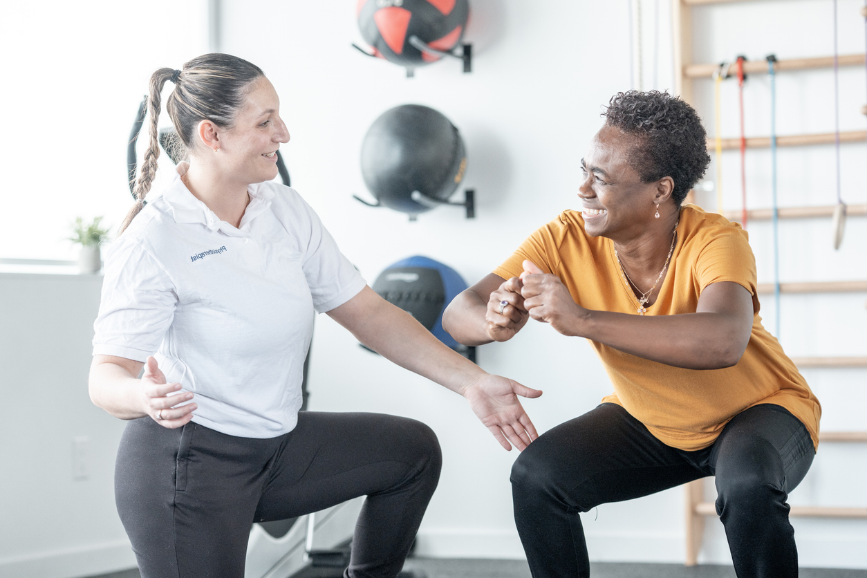 Squat exercise in physical therapy